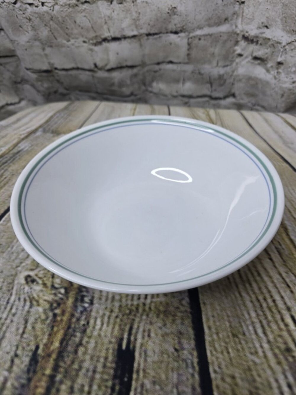 Corelle Corning Country White Cottage Green Trim Fruit Dessert Soup Bowl 8.5 x 2